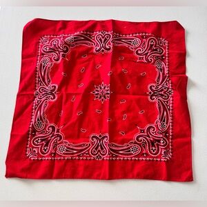 Classic Red Paisley Bandana